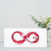 Infinity with Red Wine Karte (Stehend Vorderseite)
