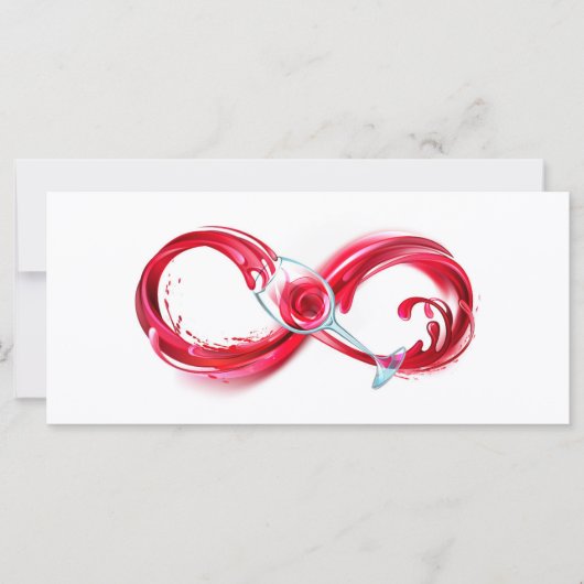 Infinity with Red Wine Karte (Vorderseite)