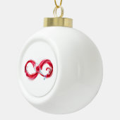 Infinity with Red Wine Keramik Kugel-Ornament (Rechts)