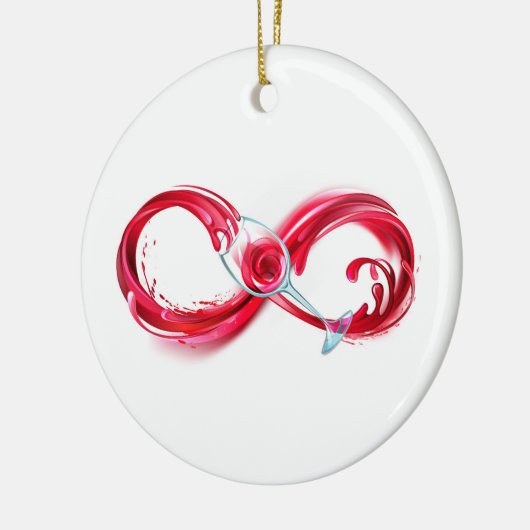 Infinity with Red Wine Keramik Ornament (Links)