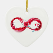 Infinity with Red Wine Keramik Ornament (Vorne)