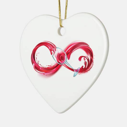 Infinity with Red Wine Keramik Ornament (Links)
