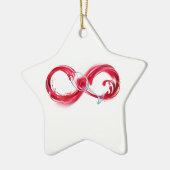 Infinity with Red Wine Keramik Ornament (Links)