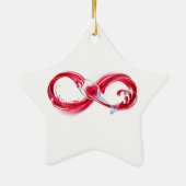Infinity with Red Wine Keramik Ornament (Hinten)