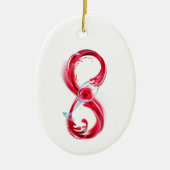 Infinity with Red Wine Keramik Ornament (Vorne)