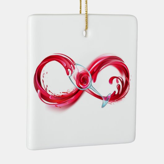 Infinity with Red Wine Keramikornament (Rechts)