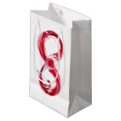 Infinity with Red Wine Kleine Geschenktüte (Vorderseite Schrägansicht)