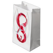 Infinity with Red Wine Kleine Geschenktüte (Rückseite Schrägansicht)