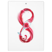 Infinity with Red Wine Klemmbrett (Rückseite)