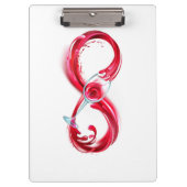 Infinity with Red Wine Klemmbrett (Vorderseite)