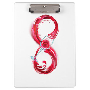 Infinity with Red Wine Klemmbrett