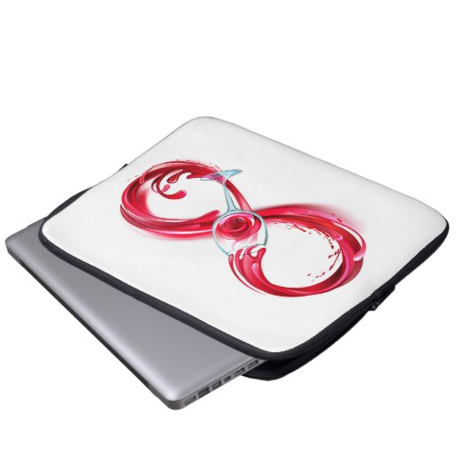 Infinity with Red Wine Laptopschutzhülle (Vorne Knopf)