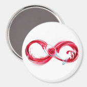 Infinity with Red Wine Magnet (Vorderseite/Rückseite)