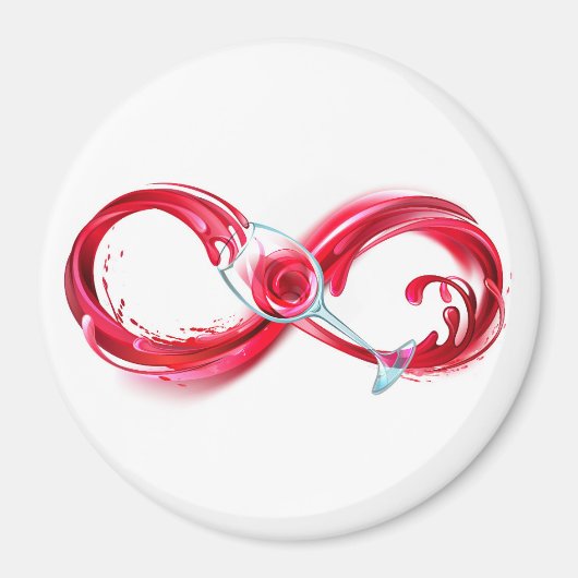 Infinity with Red Wine Magnet (Vorne)