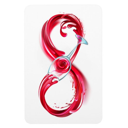 Infinity with Red Wine Magnet (Vertikal)
