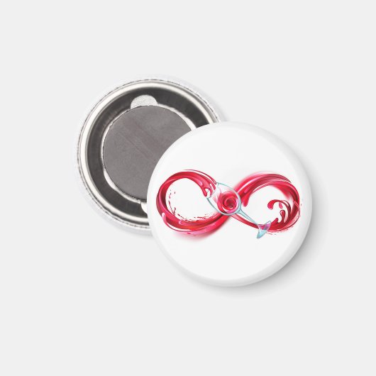 Infinity with Red Wine Magnet (Vorderseite/Rückseite)