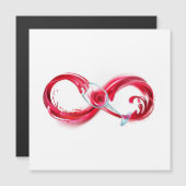 Infinity with Red Wine Magneteinladung (Vorne/Hinten)