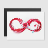 Infinity with Red Wine Magneteinladung (Vorne/Hinten)