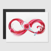 Infinity with Red Wine Magneteinladung (Vorne/Hinten)