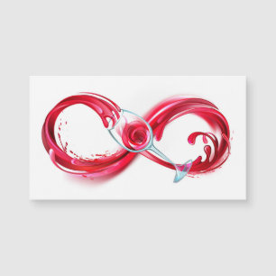 Infinity with Red Wine Magnetkarte
