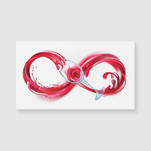 Infinity with Red Wine Magnetkarte (Vorderseite)