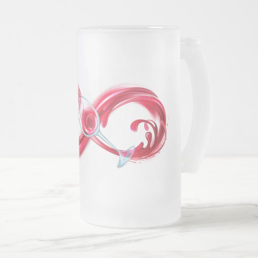 Infinity with Red Wine Mattglas Bierglas (VorderseiteRechts)