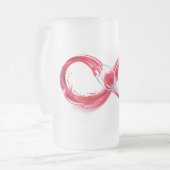 Infinity with Red Wine Mattglas Bierglas (Vorderseite Links)