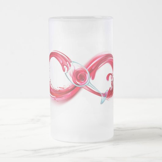 Infinity with Red Wine Mattglas Bierglas (Mittel)