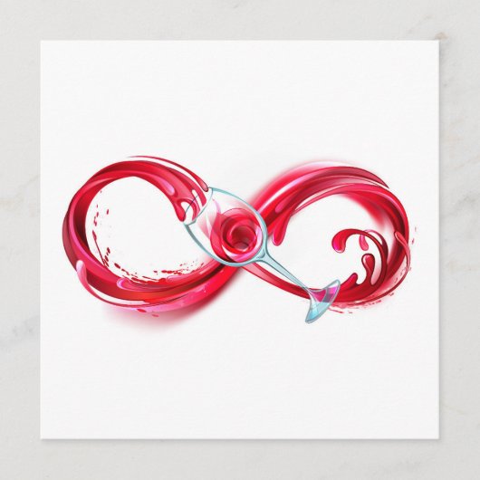 Infinity with Red Wine Menükarte (Vorderseite)