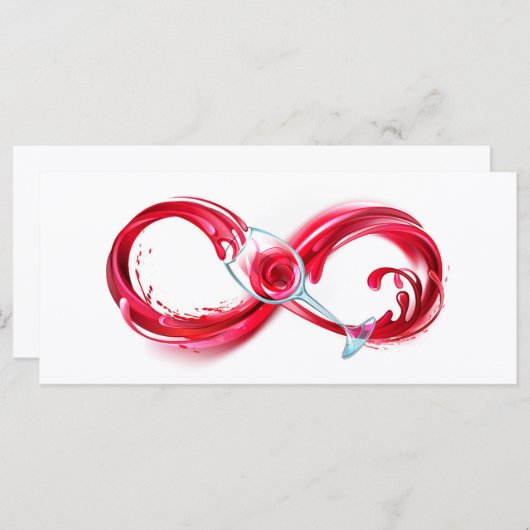 Infinity with Red Wine Menükarte (Vorne/Hinten)