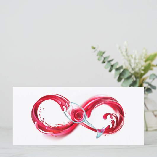 Infinity with Red Wine Menükarte (Stehend Vorderseite)