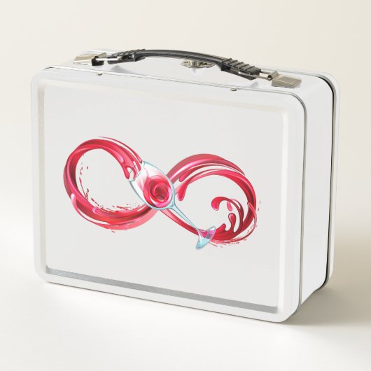 Infinity with Red Wine Metall Brotdose (Rückseite)