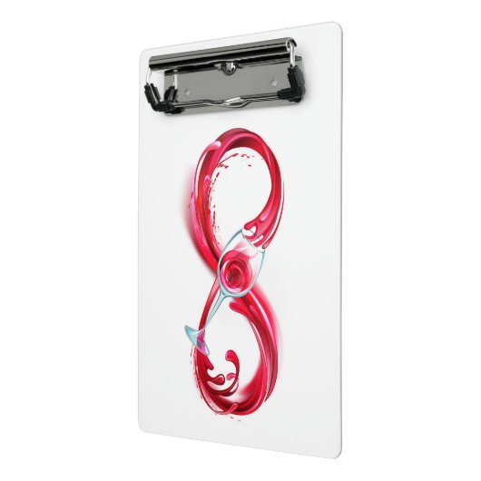 Infinity with Red Wine Mini Klemmbrett (Gewinkelt2)