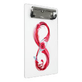 Infinity with Red Wine Mini Klemmbrett (Schrägansicht)