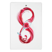 Infinity with Red Wine Mini Klemmbrett (Rückseite)