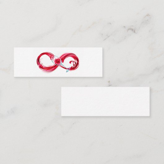 Infinity with Red Wine Mini Visitenkarte (Vorne/Hinten)