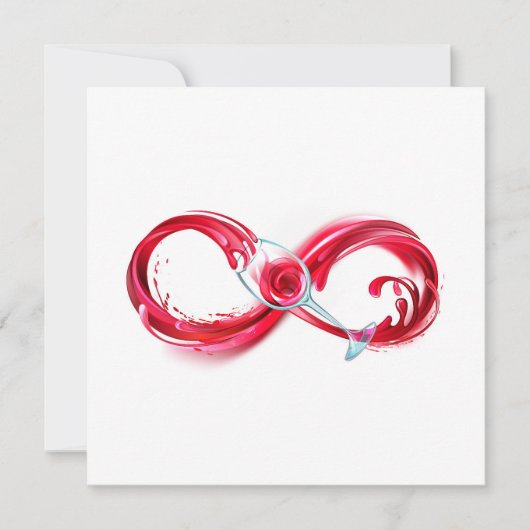 Infinity with Red Wine Mitteilungskarte (Vorderseite)