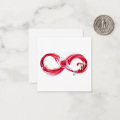 Infinity with Red Wine Mitteilungskarte (Vorderseite/Rückseite Beispiel)