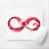 Infinity with Red Wine Mousepad (Mit Mouse)