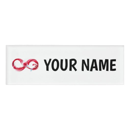Infinity with Red Wine Namenschild (Vorderseite)