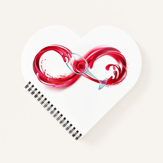 Infinity with Red Wine Notizblock (Vorderseite)