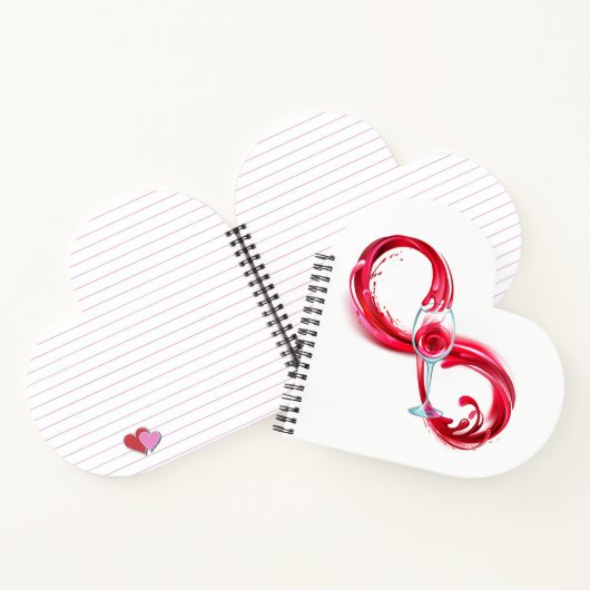 Infinity with Red Wine Notizblock (Innenseite)