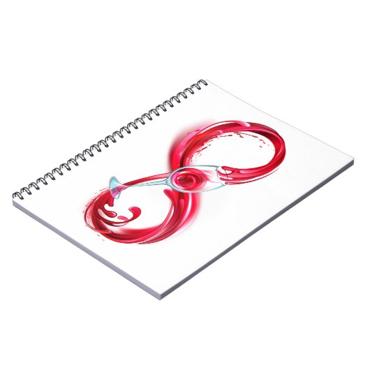 Infinity with Red Wine Notizblock (Linke Seite)