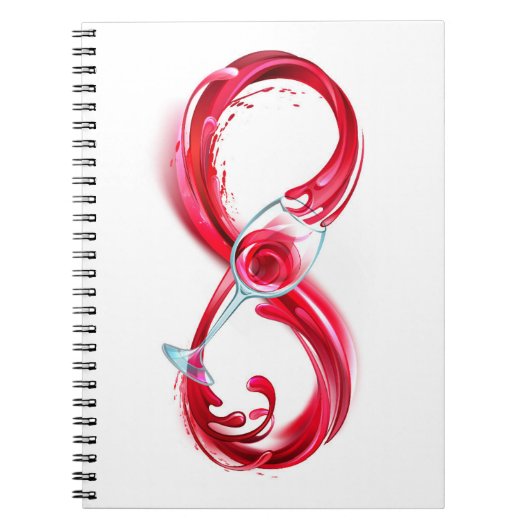 Infinity with Red Wine Notizblock (Vorderseite)