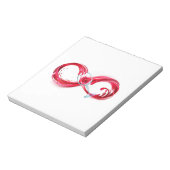 Infinity with Red Wine Notizblock (Rotiert)