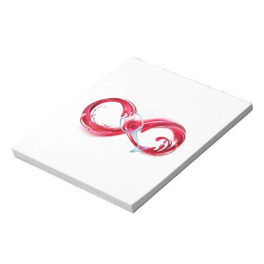 Infinity with Red Wine Notizblock (Rotiert)