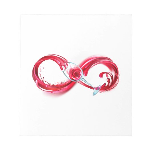 Infinity with Red Wine Notizblock (Vorderseite)