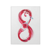 Infinity with Red Wine Notizblock (Rotiert)