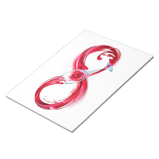 Infinity with Red Wine Notizblock (angewinkelt)