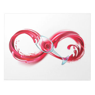 Infinity with Red Wine Notizblock